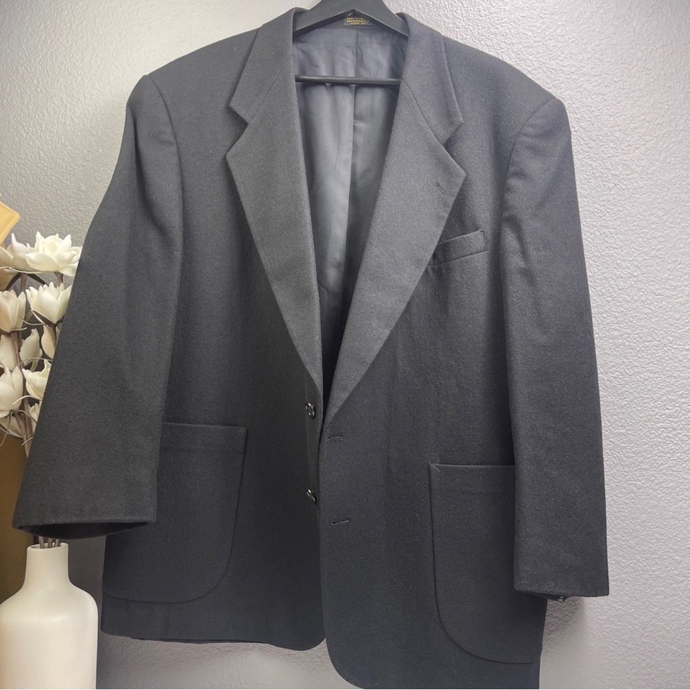 Oscar de la renta studio wool suit coat black men - Picture 7 of 12